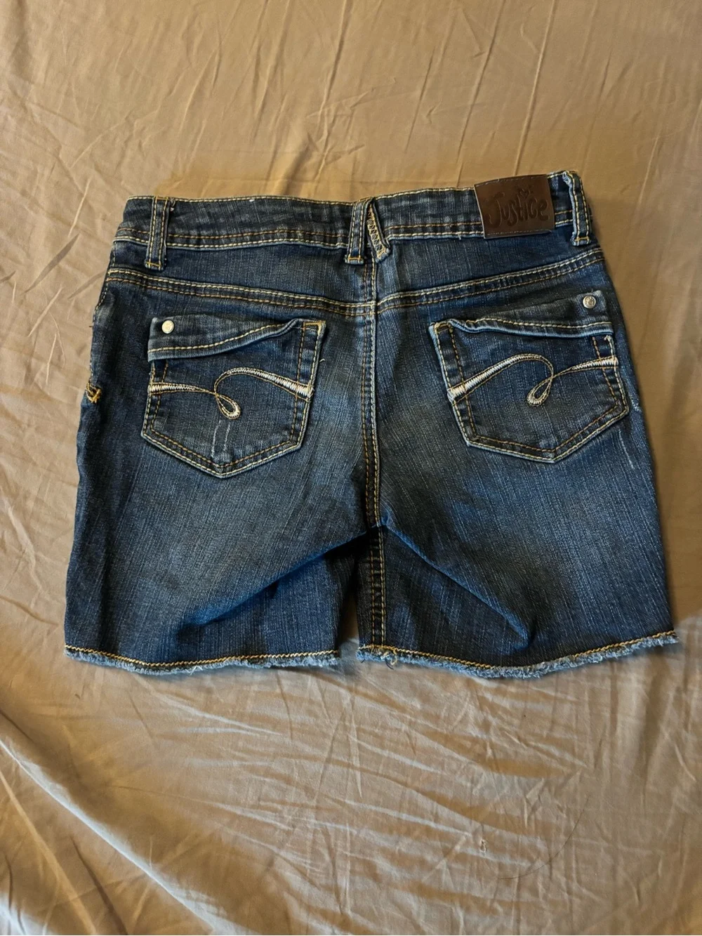 Justice Dark Blue Denim Shorts